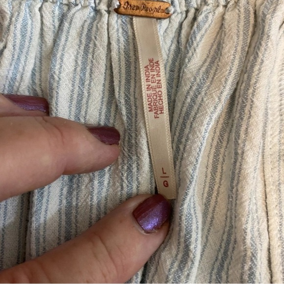 NWT $128 Free People Desert Days Sleeveless Striped Minidress Size L - Picture 13 of 14